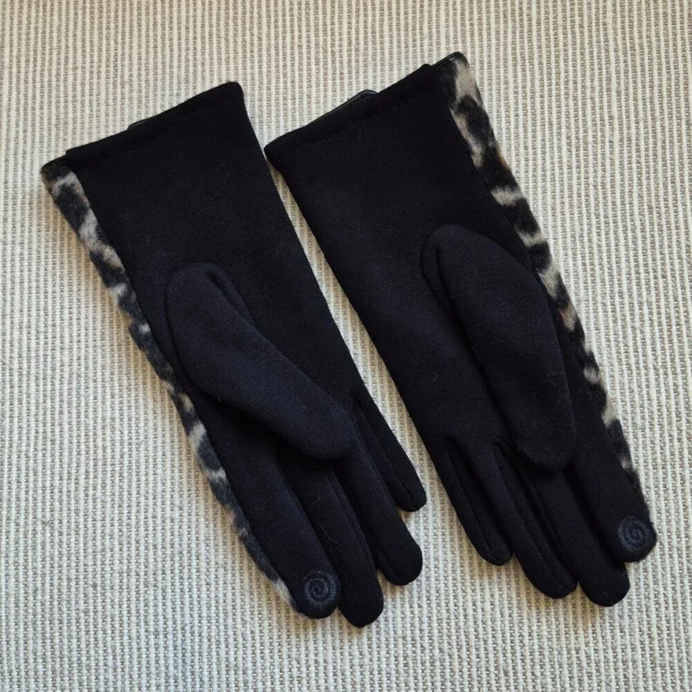 Leopard Print Smartphone Touch Fashion Gloves